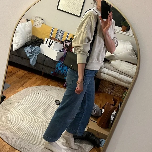 Jil Sander All Day Flap Bag Black Calfskin gold hardware. Rare. - Picture 6 of 14